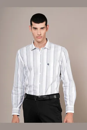 CANTABIL Men Spread Collar Vertical Striped Cotton Formal Shirt