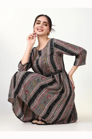 SHOWOFF Women Cotton Floral Print Fit & Flare Mini Dress