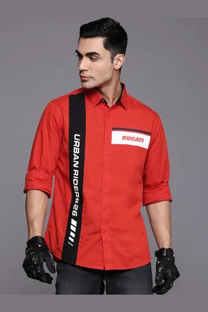 DUCATI Printed Regular Fit Pure Cotton Shirt