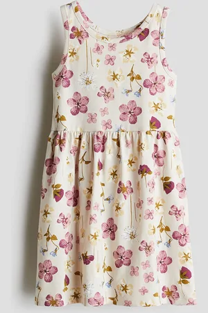 H&M Girls Patterned Jersey Cotton Dress