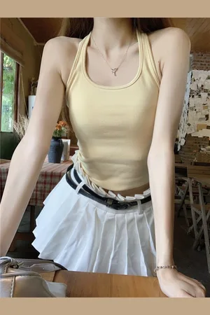 HERE&NOW Women Round Neck Sleeveless Top