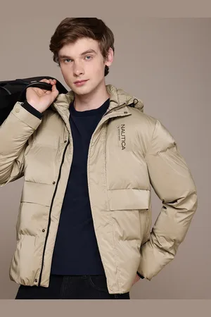Nautica Brand Logo Printed Hooded Puffer Jacket
