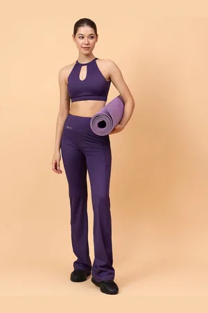 Fitkin Women Purple AllDay Bootcut Active Pants