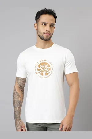 Woodland Typography Printed LyocellCotton T-shirt