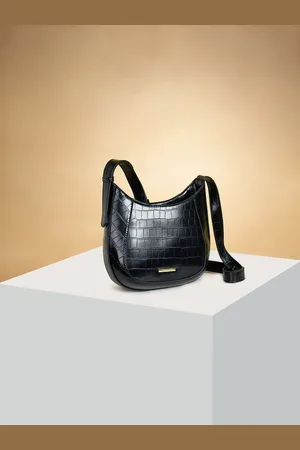 Pantaloons Animal Textured PU Structured Sling Bag with Cut Work