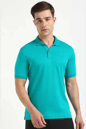 Calvin Klein Men Solid Polo Collar Cotton T-shirt
