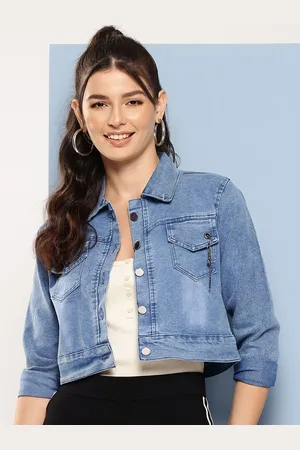 Roadster The Lifestyle Co Cotton Spread Collar Denim Jacket