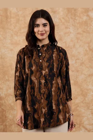 Anouk Mandarin Collar Printed Tunic