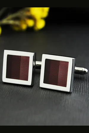 PELUCHE Men Brown Silver-Toned Cufflink