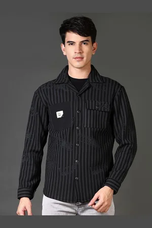 V-Mart Men Striped Cotton Shacket