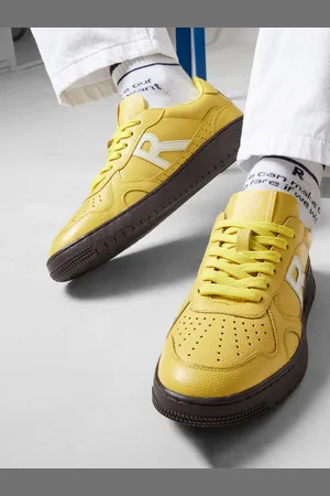 RARE RABBIT Men Perforations Round Toe Leather Sneakers