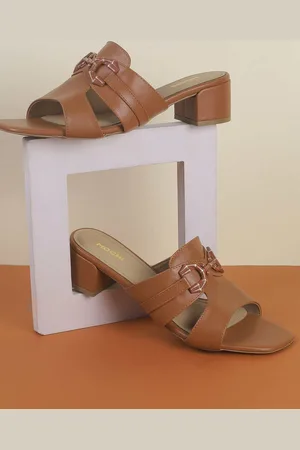 All Things Mochi Women Block Heel Sandals with Buckles