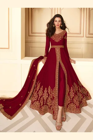Jaipur Embroidered Silk Georgette Semi-Stitched Dress Material
