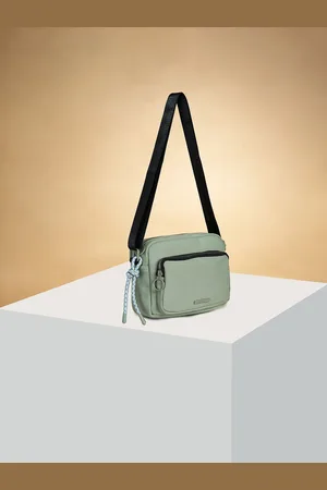 Pantaloons Colourblocked PU Oversized Structured Sling Bag