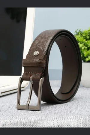 Teakwood Leathers Men Textured Leather Belt