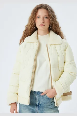 Koton Women Floral Longline Puffer Jacket