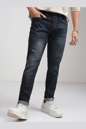 Ketch Men Blue Tapered Fit Clean look Light Fade Stretchable Jeans