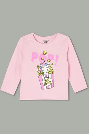 Lifestyle Girls Graphic Printed Round Neck Cotton T-shirt