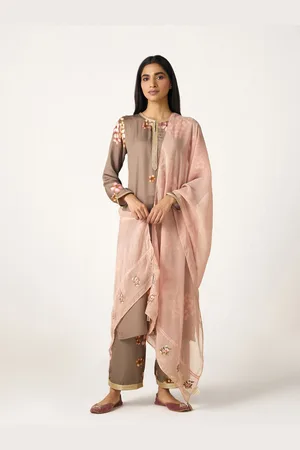 Ancestry Embroidered Organza Dupatta with Thread Work