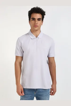 Calvin Klein Men Solid Polo Collar Cotton T-shirt