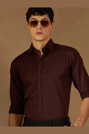 DENNISON Men Brown Formal Shirt