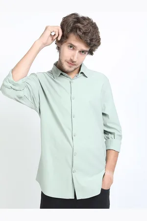 Ketch Men Green Slim Fit Casual Shirt
