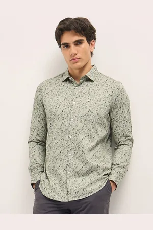 The Bear House Men Tailored Fit Opaque Printed Formal Shirt