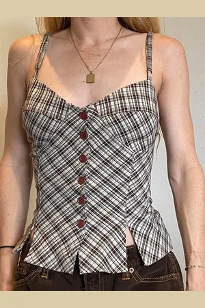 LULU & SKY Women Checked Top
