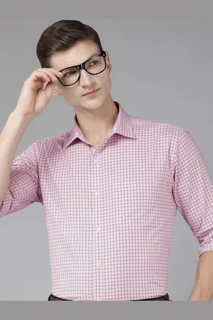 Park Avenue Windowpane Checked Slim Fit Pure Cotton Formal Shirt