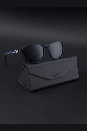 VOYAGE Unisex Black Lens & Blue Wayfarer Sunglasses with Polarised and UV Protected Lens