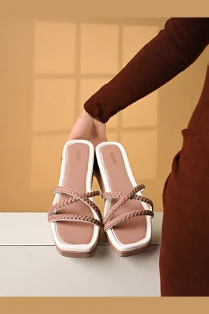 LAVIE Textured Open Toe Cross Strap Platform Heels