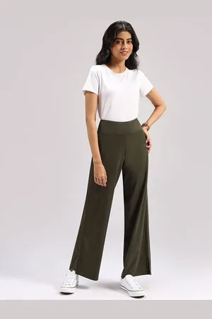 BlissClub Women Relaxed Flared High-Rise Parallel Trouser