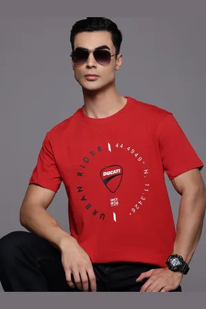 DUCATI Typography Printed Pure Cotton T-shirt