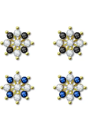 Comet Busters Set Of 2 Artificial Stones Studded Studs Earrings