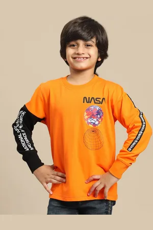 Kidsville Boys Graphic Printed Round Neck Cotton Pullover Sweatshirt