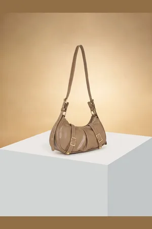 Pantaloons Colourblocked PU Structured Sling Bag with Bow Detail