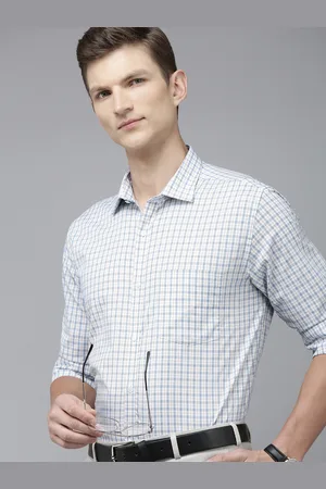 Park Avenue Men Pure Cotton Slim Fit Checked Formal Shirt