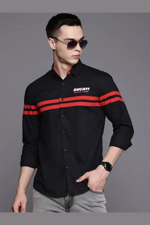 DUCATI Striped Regular Fit Pure Cotton Shirt