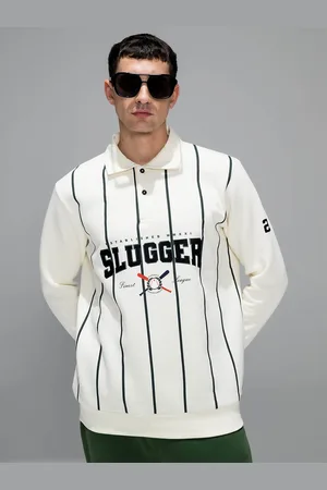 EDRIO Chilly Champion Men Striped Printed Rugby Polo Sweatshirt