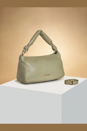 Pantaloons Colourblocked PU Oversized Structured Sling Bag with Cut Work