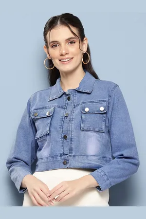 Roadster The Lifestyle Co Cotton Spread Collar Denim Jacket