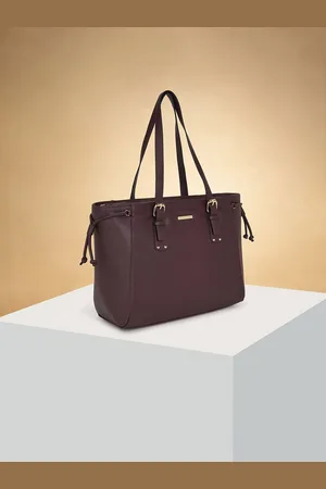 Pantaloons Colourblocked PU Oversized Structured Tote Bag with Tasselled