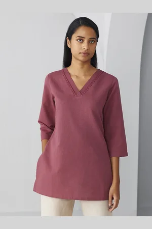 Ancestry V-Neck Linen Kurti