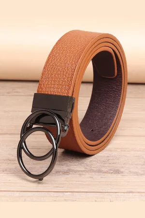 Invictus Men Textured Push Pin Closure Belt
