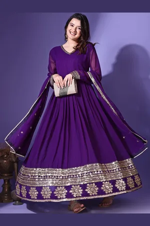 Ethnic Yard Women Ethnic Motifs Embroidered Pleated Sequinned Kurta with Pyjamas & With Dupatta