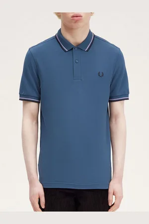 Fred Perry Men Polo Collar Applique T-shirt