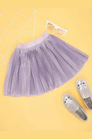 Pantaloons Girls Embellished Flared Above Knee Skirts