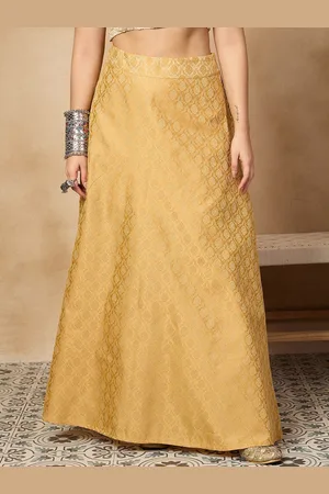 InWeave Women Brocade Self Design A-Line Maxi Skirt