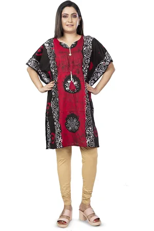 Laa Calcutta Women Pure Cotton Ethnic Motifs Printed Extended Sleeves Kaftan Kurta