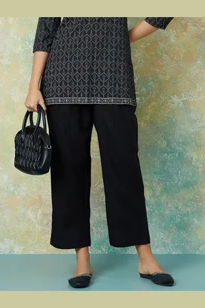 Lifestyle Women Regular Fit Mid-Rise Parallel Trousers